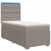 vidaXL LED Boxspring &Aacute;gy Mattal T&oacute;psz&iacute;nű 90 x 200 cm Sz&ouml;vet