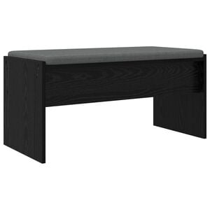 vidaXL Előt&eacute;r pad p&aacute;rn&aacute;val Fekete t&ouml;lgy 83 x 38 x 40 cm