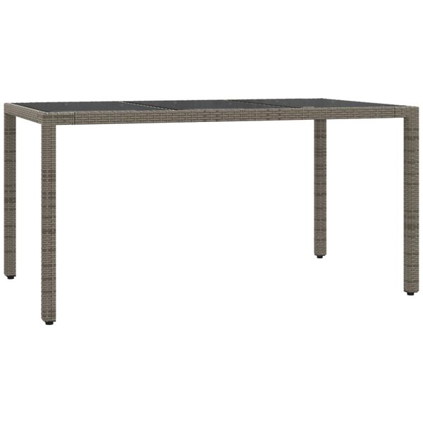 vidaXL 5 részes szürke polyrattan kerti étkezőgarnitúra párnával