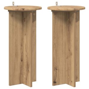 vidaXL N&ouml;v&eacute;ny&aacute;llv&aacute;ny 2 pcs K&eacute;zműves T&ouml;lgy 29,5 x 29,5 x 60 cm