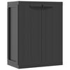 vidaXL fekete PP k&uuml;lt&eacute;ri t&aacute;rol&oacute;szekr&eacute;ny 65 x 37 x 85 cm