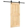 vidaXL Cs&uacute;sz&oacute; ajt&oacute; Term&eacute;szetes &eacute;s Fekete 90 x 210 cm Szil&aacute;rd Fenyőfa