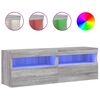 vidaXL 2 db sz&uuml;rke sonoma fali TV-szekr&eacute;ny LED-ekkel 60x30x40 cm