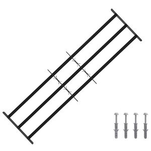 vidaXL Ablakokhoz k&eacute;sz&uuml;lt biztons&aacute;gi r&aacute;cs, 3 keresztl&eacute;ccel 3 pcs