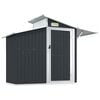 vidaXL antracitsz&uuml;rke horganyzott ac&eacute;l kerti f&eacute;szer 270x130x208,5 cm