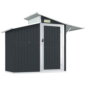 vidaXL antracitsz&uuml;rke horganyzott ac&eacute;l kerti f&eacute;szer 270x130x208,5 cm