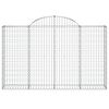 vidaXL 4 db &iacute;ves horganyzott vas gabion kos&aacute;r 200x30x120/140 cm