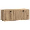 vidaXL Fali TV szekr&eacute;ny 78,5 x 31 x 30 cm K&eacute;zműves T&ouml;lgy Szerelt Fa