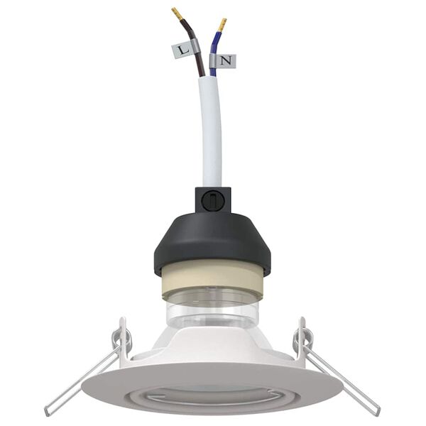 vidaXL Spotl&aacute;mpa 12 pcs Feh&eacute;r 9 x 9 x 2.5 cm F&eacute;m