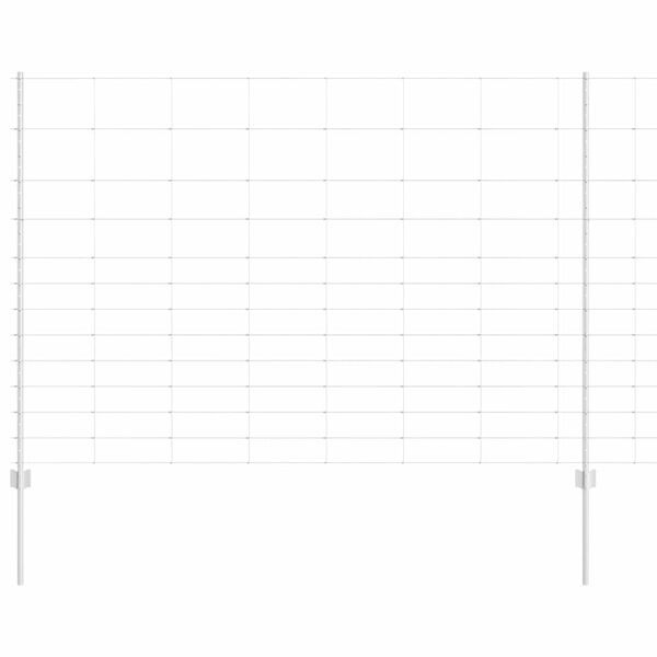 vidaXL Ker&iacute;t&eacute;s oszlopokkal Ez&uuml;st 1,5 x 25 m Ac&eacute;l