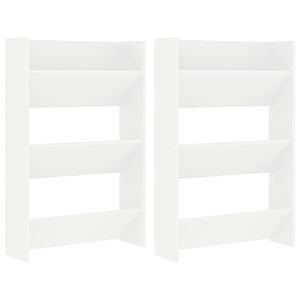 vidaXL 2 db feh&eacute;r fali cipősszekr&eacute;ny 60 x 18 x 90 cm