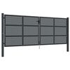 vidaXL antracit sz&iacute;nű ac&eacute;l kerti kapu 400 x 150 cm