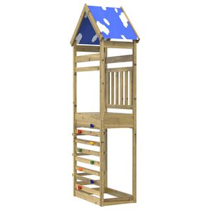 vidaXL J&aacute;t&eacute;k Torny Barna 52,5 x 85 x 265 cm T&ouml;m&ouml;r Impregn&aacute;lt Fa