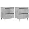 vidaXL 2 db betonsz&uuml;rke szerelt fa &eacute;jjeliszekr&eacute;ny 40 x 35 x 50 cm