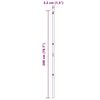 vidaXL Kerítoszlopok 13 pcs Ezüst Ø32mm 200 cm Horganyzott acél