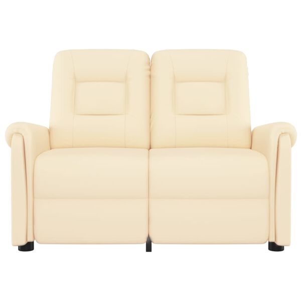 vidaXL 2 szem&eacute;lyes fekete műbőr d&ouml;nthető massz&aacute;zsfotel