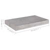vidaXL betonszürke MDF lebegő fali polc 40 x 23 x 3,8 cm