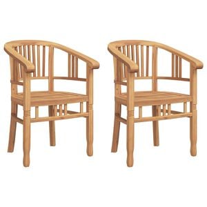 vidaXL Sz&eacute;k 2 pcs Barna 63 x 58 x 89 cm T&ouml;m&ouml;r Teakfa