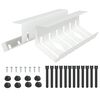 vidaXL Asztal alatti k&aacute;bel kezelő t&aacute;lca 2 db Feh&eacute;r 44 x 11,5 x 13,5 cm