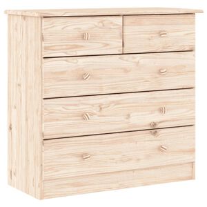 vidaXL ALTA t&ouml;m&ouml;r fenyőfa kom&oacute;d 77x35x73 cm
