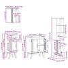 vidaXL Fürdőszobai bútor szett fiókkal 4 pcs Barna 114 x 43 x 73.5 cm
