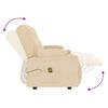 vidaXL 3 személyes krém szövet dönthető masszázsfotel pohártartóval