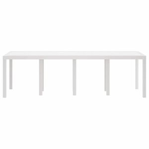 vidaXL Kerti Asztal Feh&eacute;r 250 x 100 x 73 cm polirattan