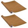 vidaXL 2 db világos tölgyszínű öntapadó PVC ajtófólia 210 x 90 cm
