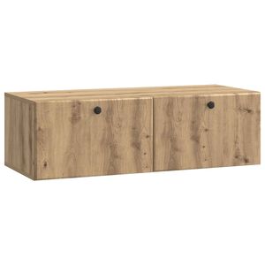 vidaXL Fali TV szekr&eacute;ny K&eacute;zműves T&ouml;lgy 98 x 41 x 30 cm Szerelt Fa