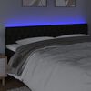 vidaXL fekete sz&ouml;vet LED-es fejt&aacute;mla 180x7x78/88 cm