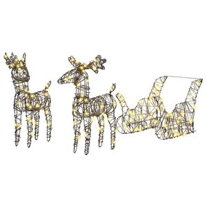 vidaXL R&eacute;nszarvas h&uacute;zta sz&aacute;n Meleg feh&eacute;r 53 x 28 x 33 cm Rattan