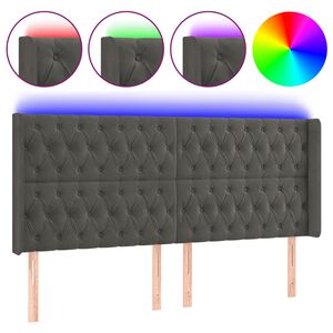 vidaXL s&ouml;t&eacute;tsz&uuml;rke b&aacute;rsony LED-es fejt&aacute;mla 203x16x118/128 cm
