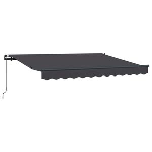 vidaXL Beh&uacute;zhat&oacute; napellenző Antracit 250 x 200 cm sz&ouml;vet