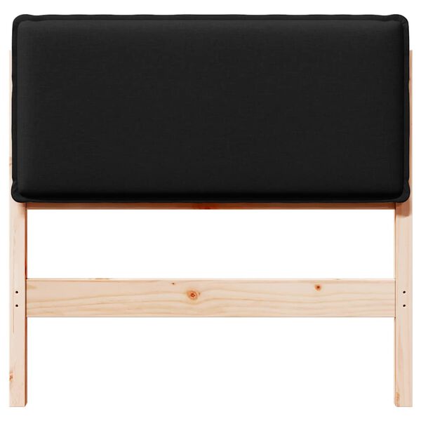 vidaXL K&aacute;rpitozott fejt&aacute;mla Term&eacute;szetes &eacute;s fekete 90 cm T&ouml;m&ouml;r fenyőfa