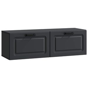vidaXL Fali TV szekr&eacute;ny Fekete 98 x 31 x 30 cm Szerelt Fa