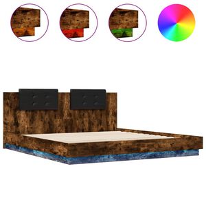 vidaXL f&uuml;st&ouml;s t&ouml;lgy sz&iacute;nű &aacute;gykeret fejt&aacute;ml&aacute;val &eacute;s LED-ekkel 200x200 cm