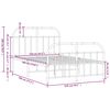 vidaXL fekete f&eacute;m &aacute;gykeret fej- &eacute;s l&aacute;bt&aacute;ml&aacute;val 120 x 190 cm