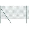 vidaXL L&aacute;ncssoros ker&iacute;t&eacute;s talajfix 25 x 1,2 m PVC-bevonatos ac&eacute;l Z&ouml;ld
