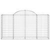 vidaXL 7 db íves horganyzott vas gabion kosár 200 x 50 x 100/120 cm