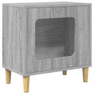 vidaXL Macska H&aacute;z Sz&uuml;rke Sonoma 51 x 30 x 52 cm Szerelt Fa