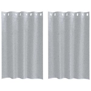 vidaXL Voile F&uuml;gg&ouml;ny 2 db S&ouml;t&eacute;tsz&uuml;rke 140 x 140 cm Poli&eacute;szter