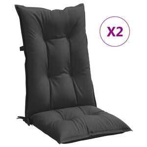 vidaXL 2 db antracit sz&ouml;vet magas h&aacute;tt&aacute;ml&aacute;j&uacute; sz&eacute;kp&aacute;rna 120x50x7 cm