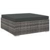 vidaXL 1 db sz&uuml;rke polyrattan modul&aacute;ris l&aacute;btart&oacute; p&aacute;rn&aacute;val