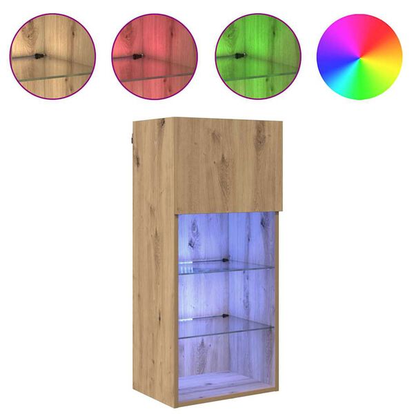 vidaXL Fals&iacute;that&oacute; TV Szekr&eacute;ny Artisan t&ouml;lgy 40,5 x 30 x 90 cm Faanyag