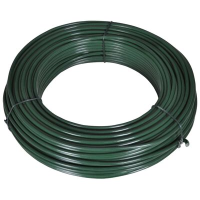 vidaXL zöld drótkerítés összekötő acél drót 2,1/3,1 80 m