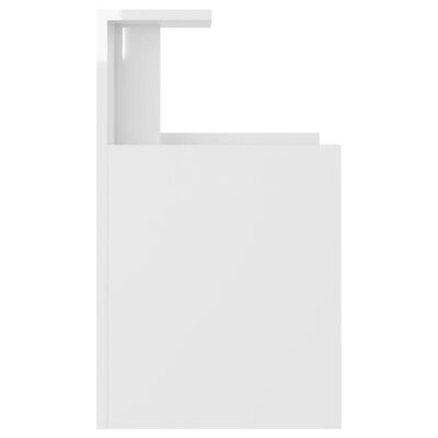 vidaXL magasfényű fehér forgácslap éjjeliszekrény 40 x 35 x 60 cm