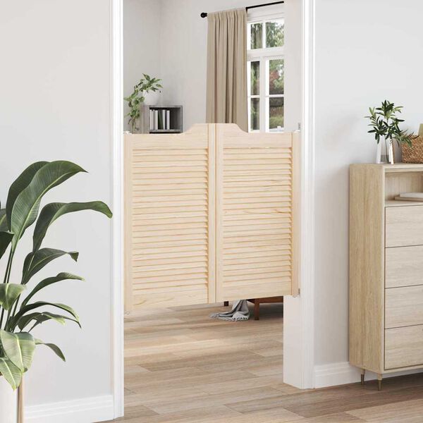 vidaXL tömörfa fenyőfa lengőajtók lamellás kialakítású 1 pár 90x100 cm