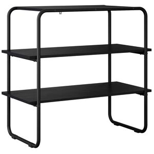 vidaXL Konzolasztal Fekete T&ouml;lgy 60 x 41 x 75 cm Szerelt Fa