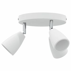 vidaXL Mennyezeti spotl&aacute;mpa f&eacute;nysz&oacute;r&oacute;kkal Feh&eacute;r 19 x 19 x 14,5 cm F&eacute;m