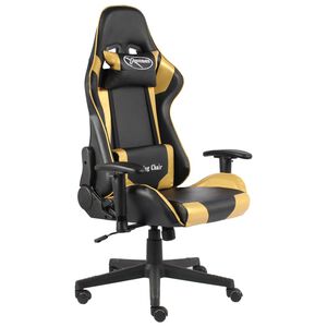 vidaXL aranysz&iacute;nű PVC forg&oacute; gamer sz&eacute;k